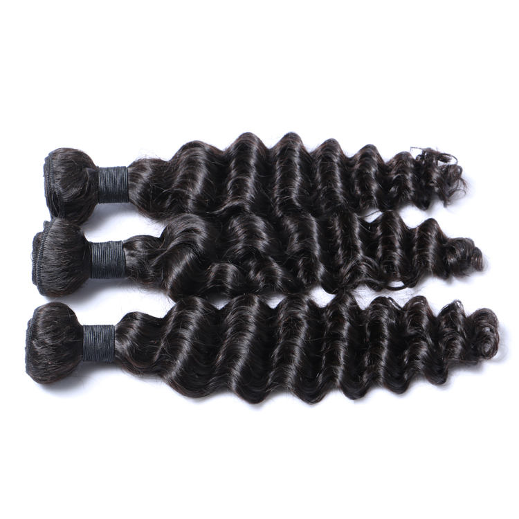 Unprocessed weaving deep wave hair extensiosns factory price YL084